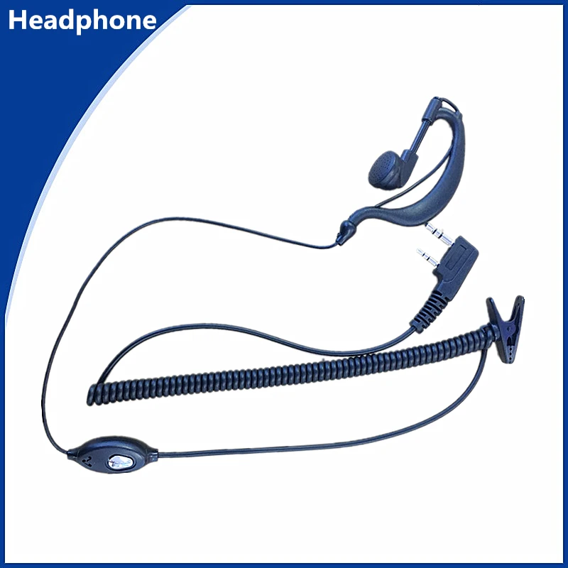 

Curve K Plug 2pins Headphone Microhone Speaker for Kenwood Baofeng UV5R UV82 888S Wouxun TYT Headset Walkie Talkie Accessories