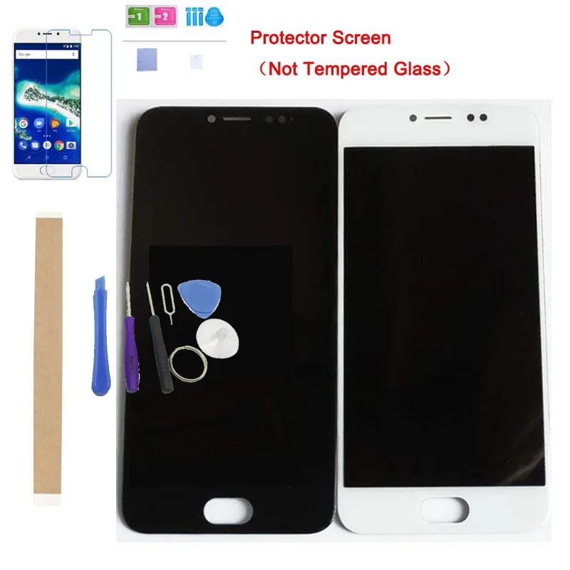 

5.0 Inch Black White Color For General mobile GM 6 GM6 LCD Display With Touch Sensor Digiziter Assembly With Kits