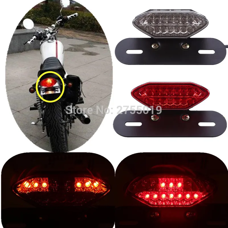 Universal Motorcycle rear LED Brake stop Turn Signal Lights Integrated