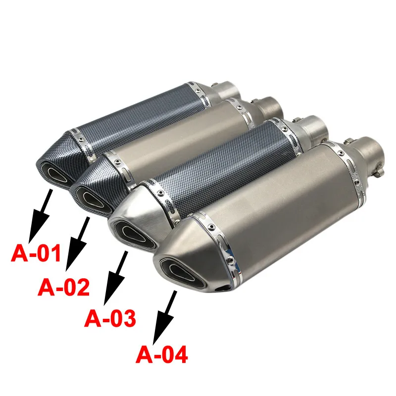 

Alconstar- 51mm Universal Motorcycle Akrapovic Yoshimura Exhaust Muffler Pipe Escape Moto CBR125 CB400 TMAX530 GSXR650 Racing
