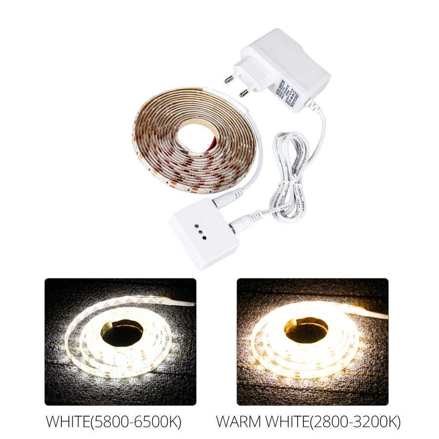 Ручная развертка Moiton сенсор светодиодная подсветка под шкаф 1-5 м 60 светодиодный s/m 12 В SMD 2835 Светодиодная лента Ночная лампа Диодная лента для кухни спальни