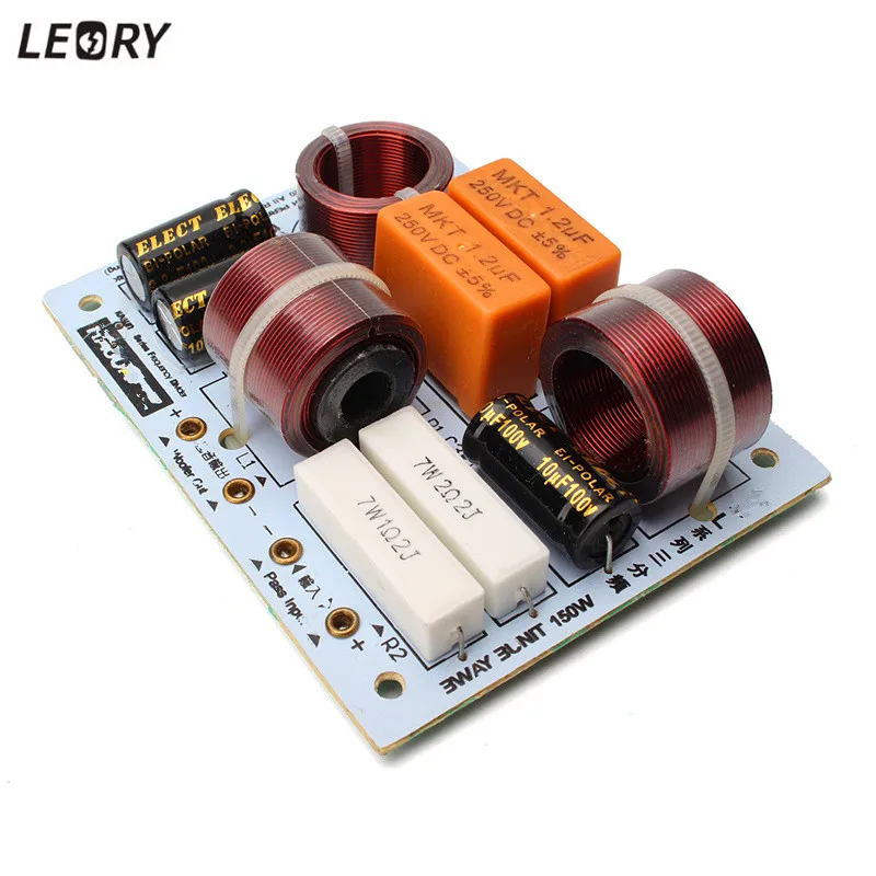 

LEORY New Arrival L-380C 2pcs/ lot Speaker 3 Way Hi-Fi Audio Frequency Divider 3 Unit Crossover Filters 180W 85X 112mm