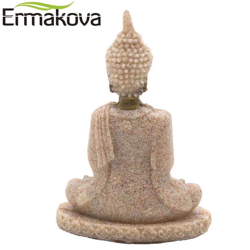 Высокая миниатюрная тайская статуя будды ERMAKOVA 8 см (3 1 дюйма) фэн шуй статуэтка из