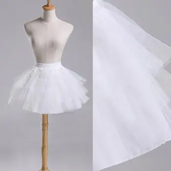 

Droppshiping Fashion Girls Princess Skirt Solid Color Elastic Waist Bridesmaid Wedding 4 Layer Underskirt Girl Tutu Mesh Skirts
