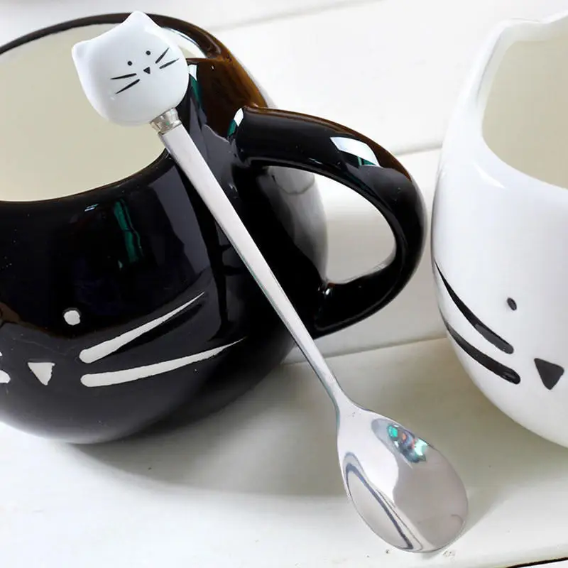 Hoomall милые кошачьи ложки с узором креативная кухонная посуда кошка керамическая