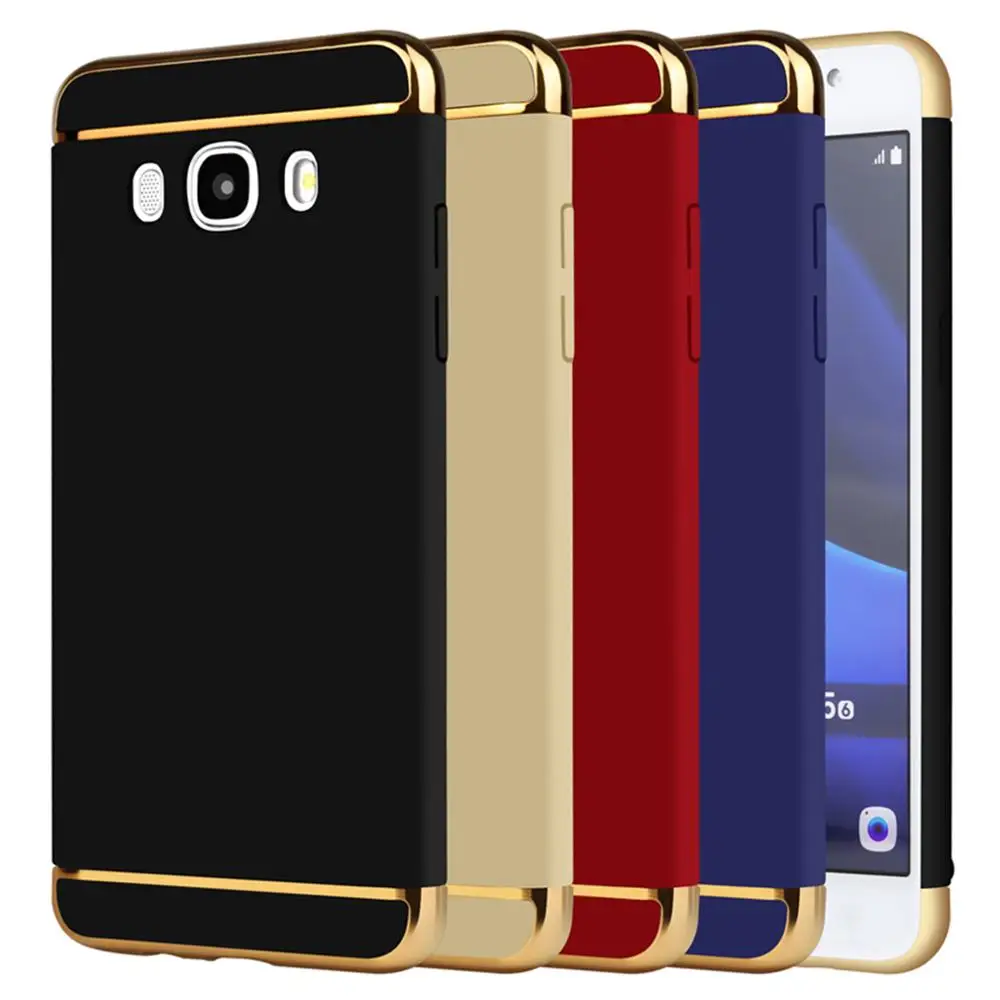 Чехол для Samsung Galaxy J5 2016 j510 J510F Золотой матовый полный защитный противоударный