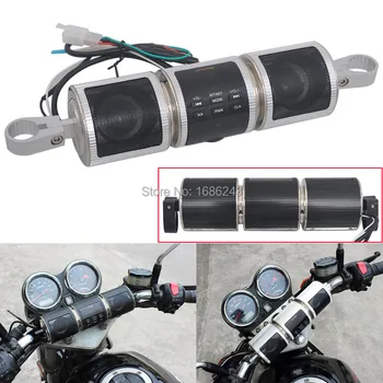 

Chrome Motorcycle MP3 Music Player Bluetooth Stereo Speaker FM Radio Adjustable Bracket Water-resistant LED Display New