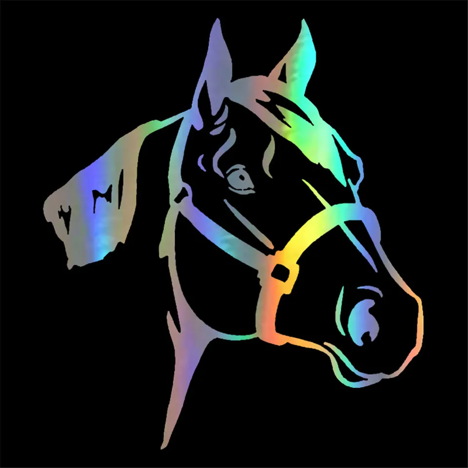 12.414CM Quarter Horse Head Car Styling Classic Partten Stickers Vinyl Car Body Decals Sticker On Car For Ford Audi BMW Toyota  (3)