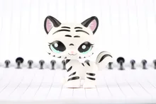 New Pet Collection Figure 1498 Black White Striped Cat Kitty Child Loose Cute font b Toys