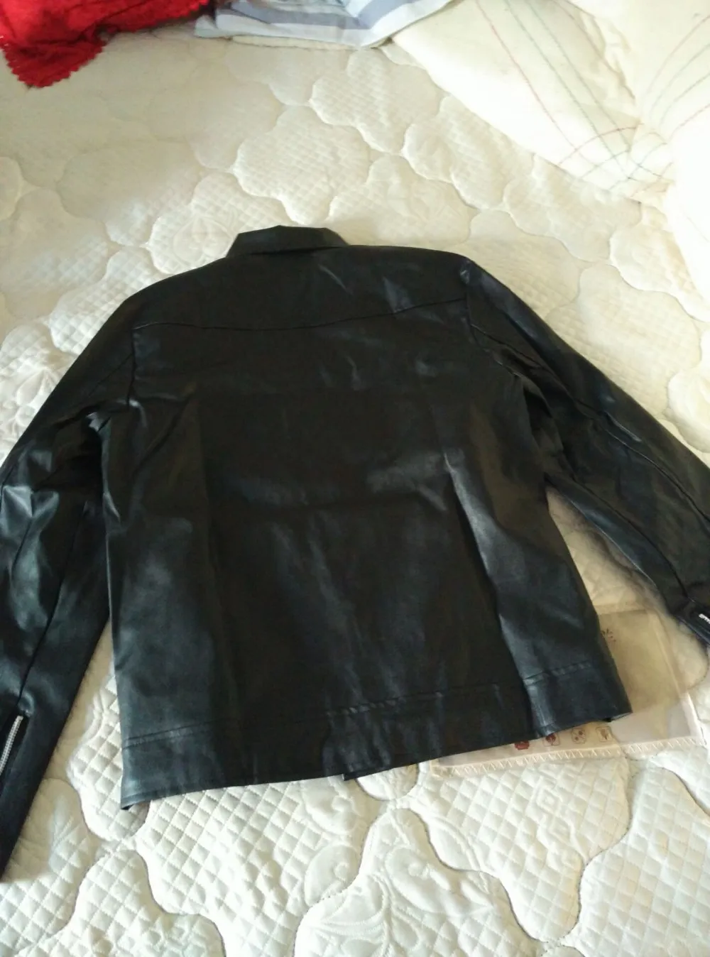 Фирменная Новинка, мужская Тонкая кожаная куртка, Мужская Повседневная мотоциклетная куртка большого размера, черная/белая, весенние и осенние пальто, куртки J1108