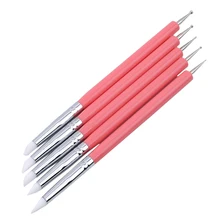 5 Pcs New Cake Sculpture Carve Pens DIY Baking Craft Mould Tools Fondant Cake Decorating Flower Model Bakeware Supply