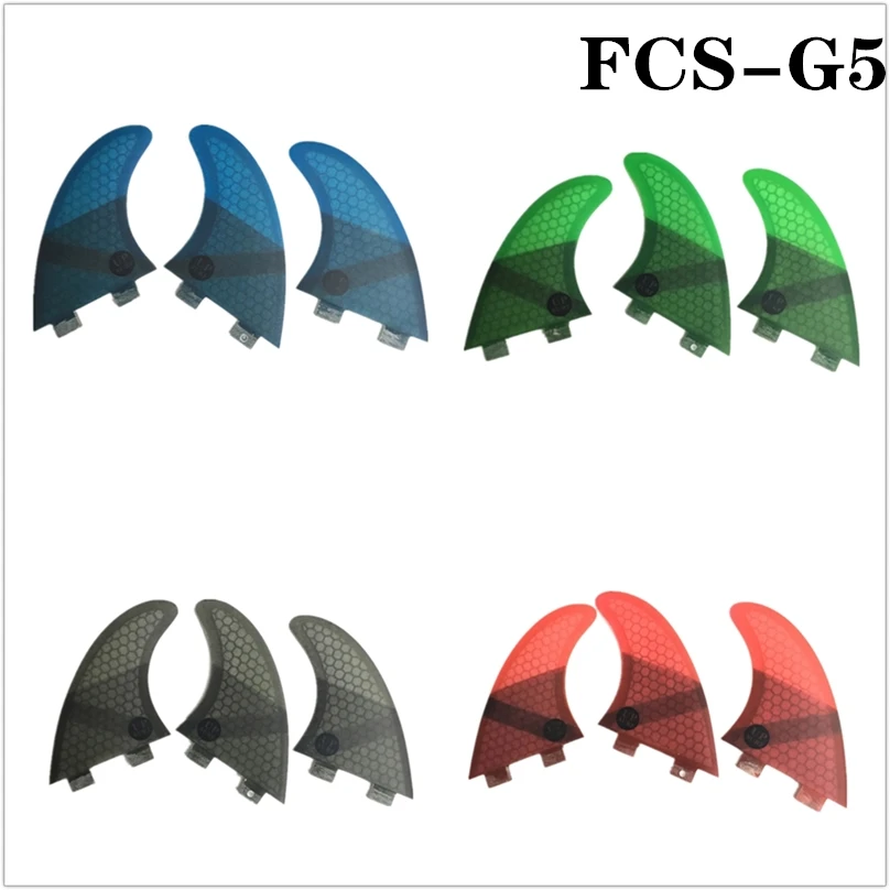 FCS G5 плавники для серфера FCS ласты для серфинга сотовый плавник из Стекловолокна Плавники 4 цвета
