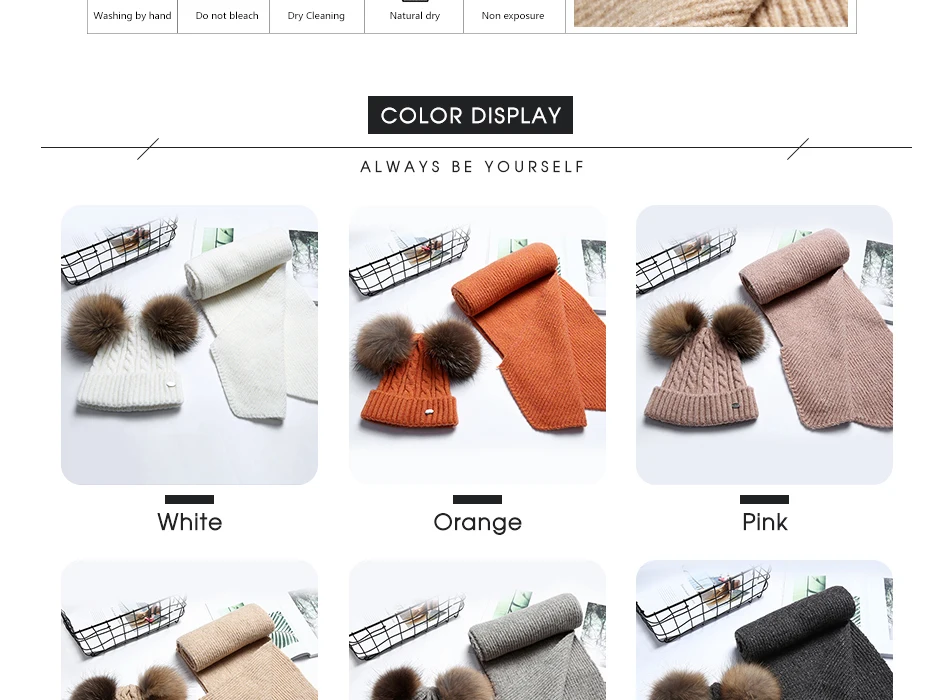 Parent-child Hat And Scarf Set Solid Winter Skullies Beanies With Fur Pompom High Quality Wool Knitted Hat Caps Children (5)