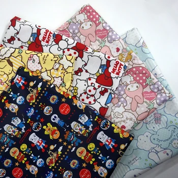 

145*90cm Anpanman Cinnamoroll Purin fabrics waterproof Oxford cloth for patchwork PVC DIY Tablecloth raincoat
