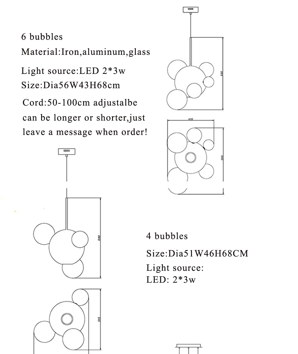 LED Постмодерн Нордик Железные Стеклянные Пузыри Дизайнерские Светодиодные Лампы.Светодиодные Светильники Люстры Подвесные.Светильники Подвесные Светильники.Подвесной Светильник.Освещение Для Столовой,Фойе и Спальни