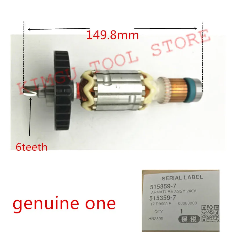 Ac220-240V Armatura Per Makita 515359-7 518157-8 Hr2600 Hr2601 Hr2610 Hr2611F Hr2611Ft Hr2631F Hr2630T Hr2630 Hr2610 Hr2611