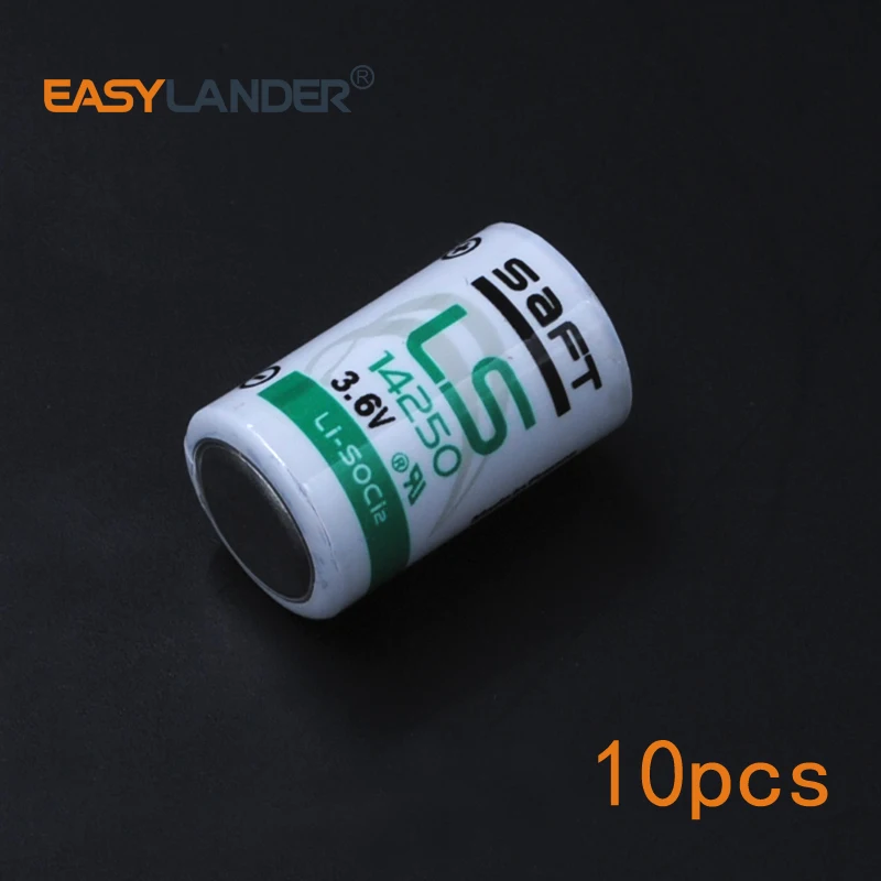 10 шт./лот 3 6 В 1200 мАч LiSOCl2 батарея для Saft LS-14250 LS14250 LS-14250C 1/2AA 14250 PLC CNC SMB литиевая