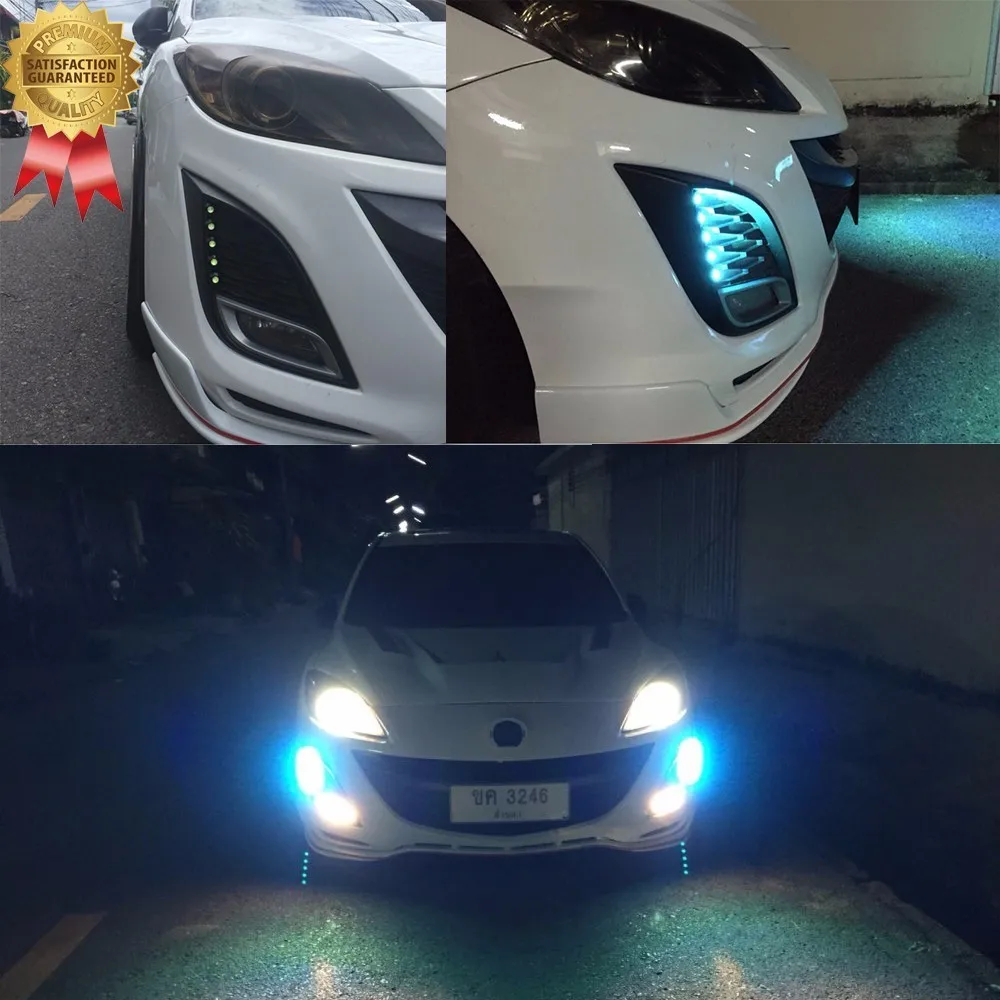 LEADTOPS 10 шт. светодиодный DRL дневные ходовые огни автомобили 100% ультра тонкая авто