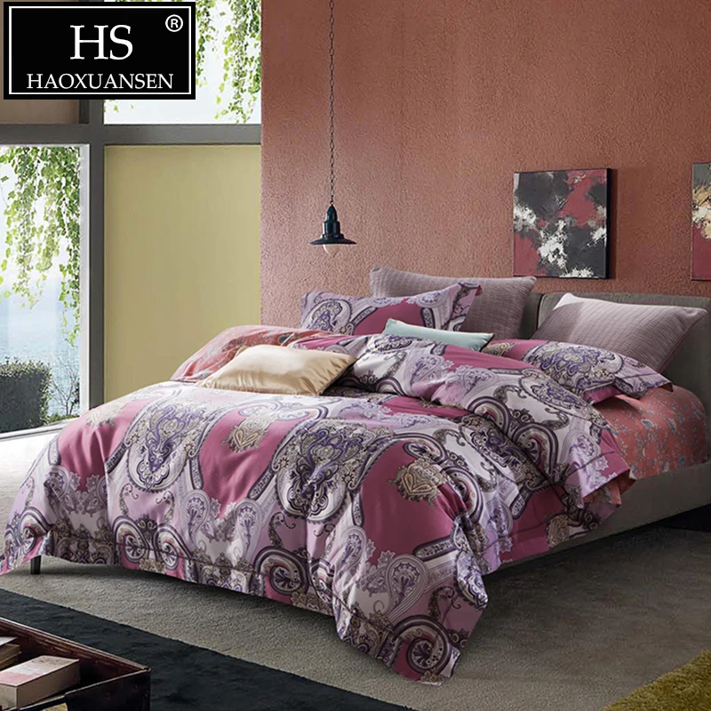 Buy HS 80S Pink Paisley Pattern Digital Printing 4pcs