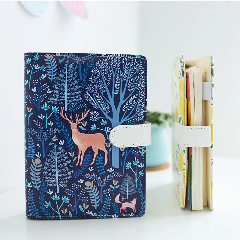 

Vintage Spiral Notebook 160 Sheets Daily Plan Buckle PU Planner School Supplies Papelaria Office Stationery Accounts Recording