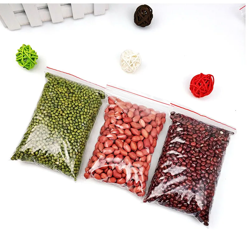 100pcs/pack Small Zip Lock Plastic Bags Reclosable Transparent Bag Vacuum Storage Bag Clear Bags Thickness 4