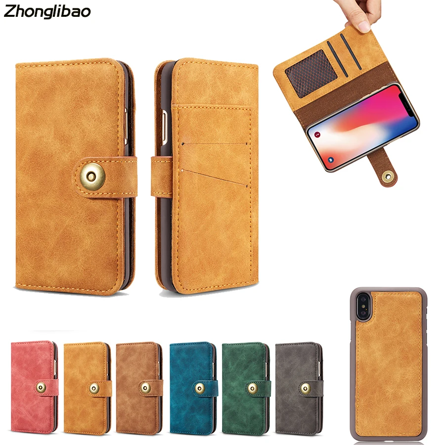 Кожаный чехол книжка для Iphone Xs Max Xr 7 8 6 6s Plus|Бамперы| |