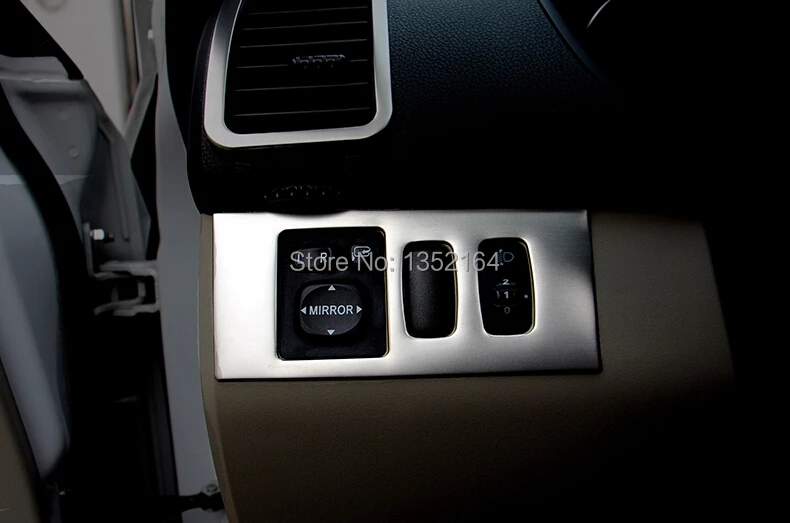 Авто инерционные аксессуары, кнопка выключения света отделка, внутренняя автостайлинг для Mitsubishi Pajero, нержавеющая сталь, автостайлинг
