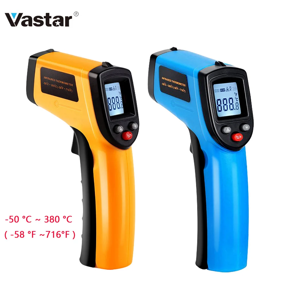 

Vastar Digital GM320 Infrared Thermometer Non-Contact Temperature Meter Pyrometer IR Laser Point Gun -50~380 degree