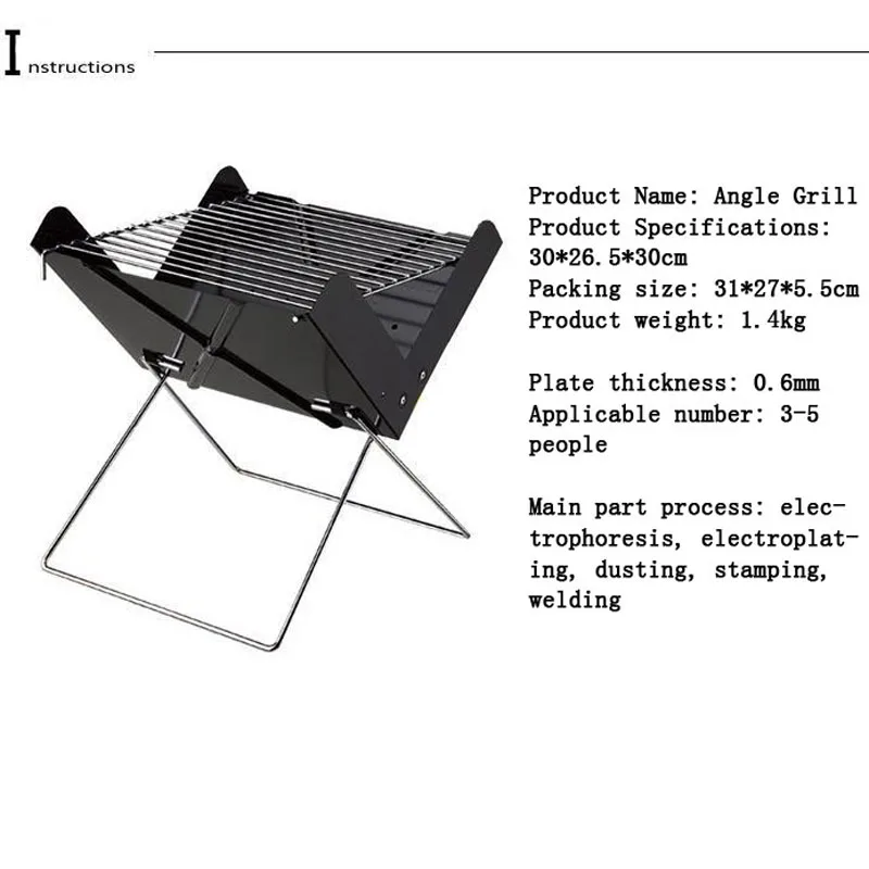 Корейская портативная железная пластина, гриль для барбекю, мини, для семьи, барбекю, складной, для улицы, 2 человека, инструмент из древесного угля, гриль, барбекю, инструменты