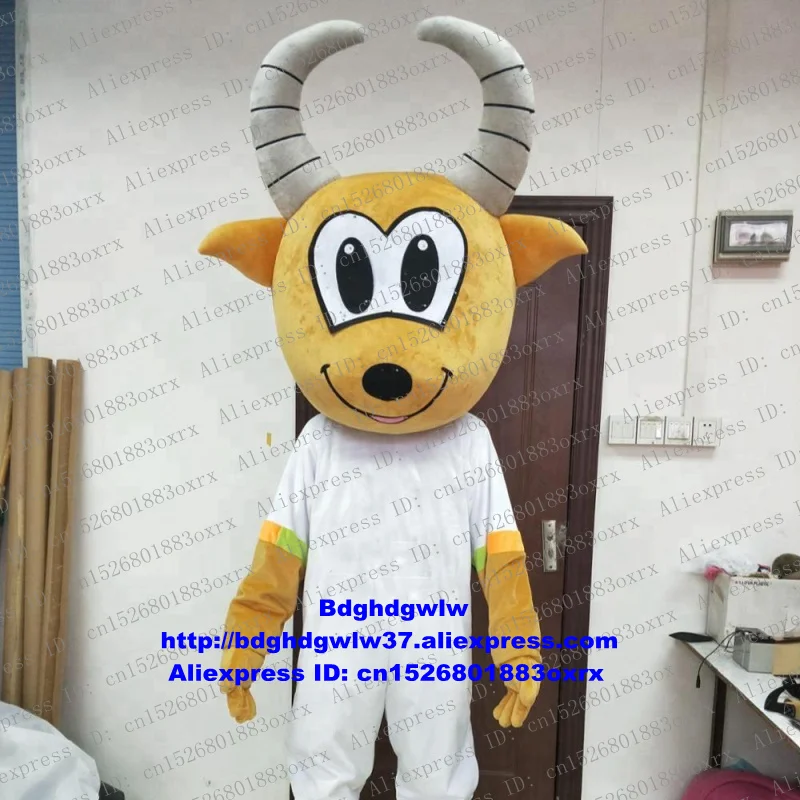 Brown Antelope Gazelle Goat Sheep Mascot Costume Adult Cartoon Character Outfit Suit Grand Opening Good-looking Nice zx1927 |