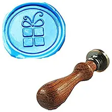 Винтаж Подарочная коробка Форма индивидуальный логотип свадебные приглашения Воск уплотнительное штамп палисандр ручки комплект