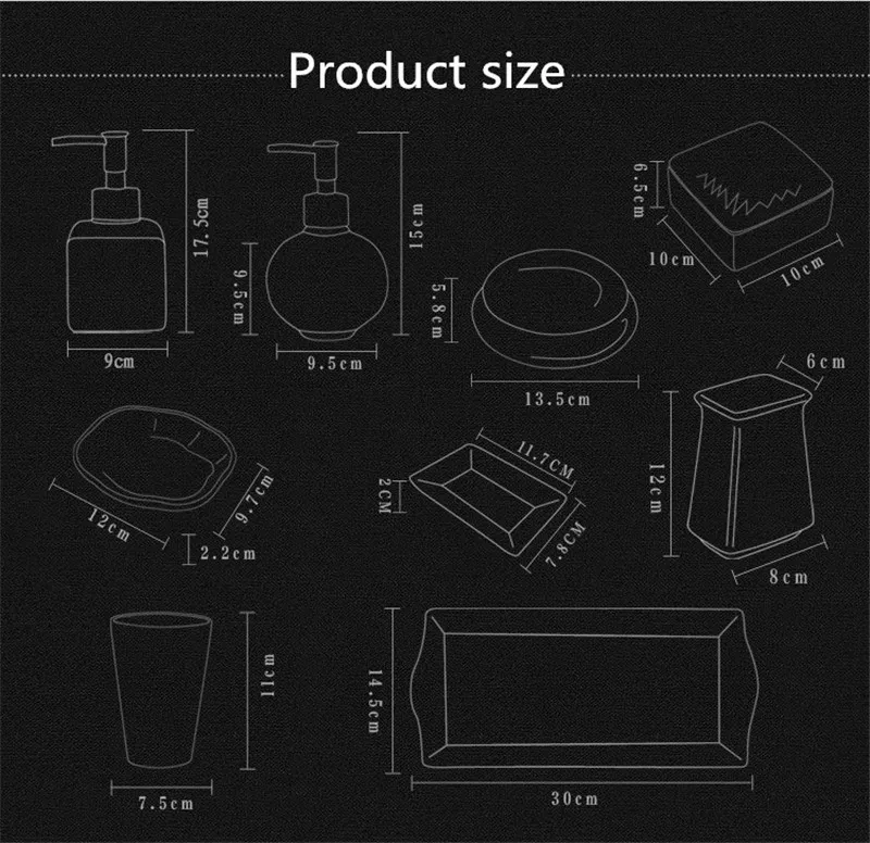 Аксессуары для ванной комнаты Набор коробка из керамической ткани мыло зубная щетка с дозатором чашки/держатель ароматерапия колба несессер свадебные подарки