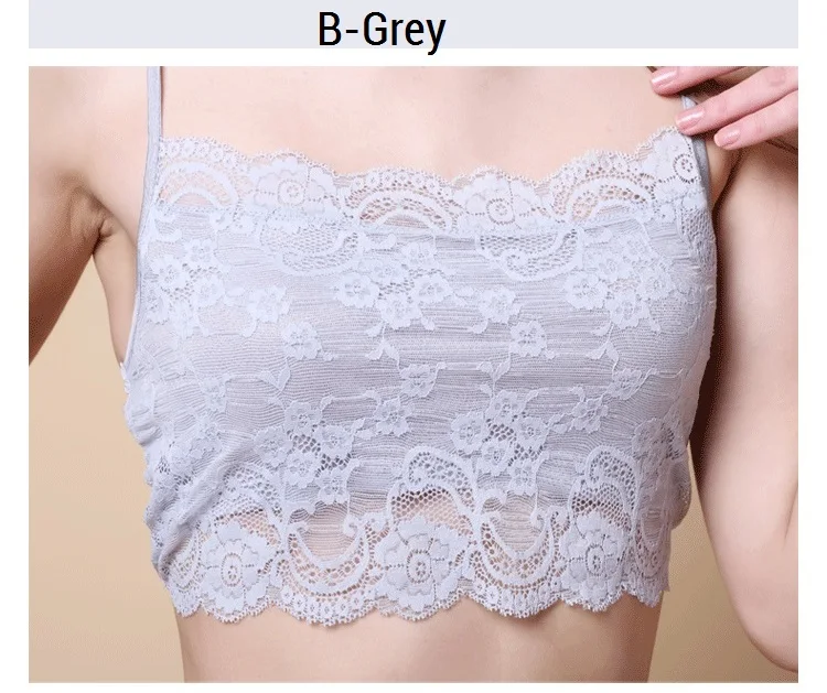 100% Real Silk Women's Tube Tops Femme Shoulder Sleeve Women Sexy Lace Wrap Chest Female Solid Wild Bottoming Woman 23