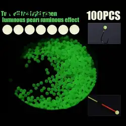 100 шт. флуоресценции плавающий приманки Световой Мягкие рыболовные приманки круглый шар Stosh лосося снасти