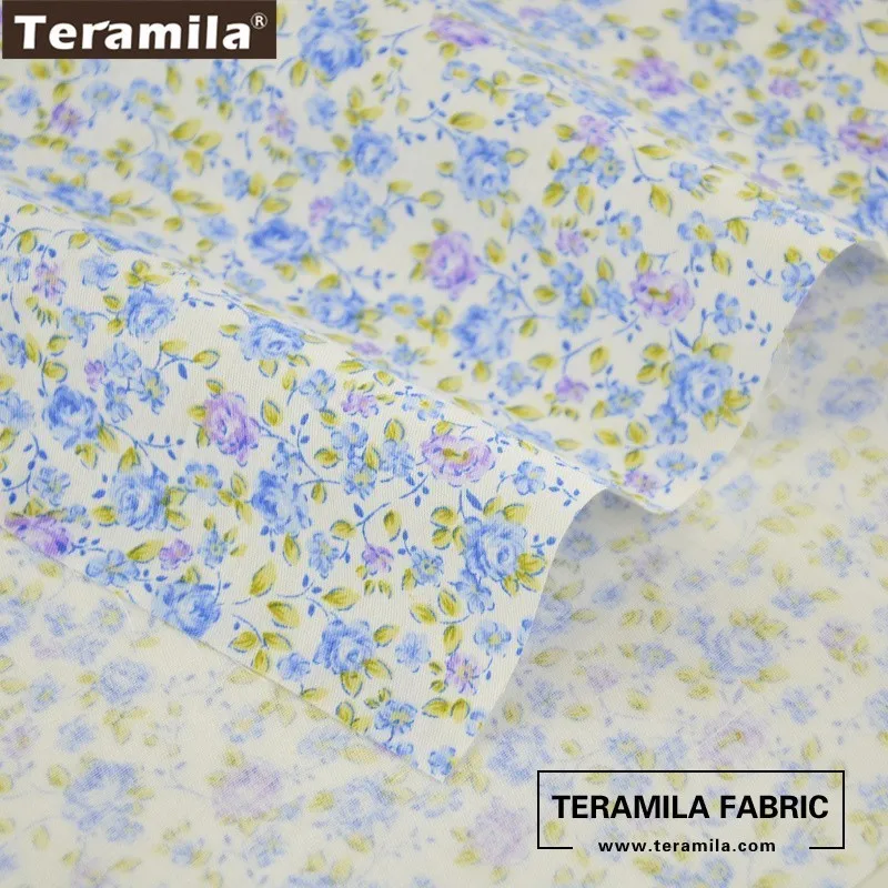 Teramila Ткань 100% хлопок саржевый материал стеганый лист ткань с принтом фиолетовый