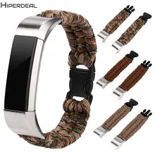 Ретро Дизайн Замена Наборы Для Fitbit Alta HR мода нейлон ткань из бечёвки выживания браслет ремешок QIY19 DT
