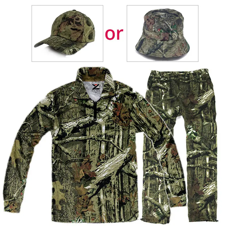 Bionic Ghillie Suits Jungle Camouflage Clothing Tactical Sniper Unisex Elastic Breathable Hunting Clothes Summer Fishing - Цвет: 3PC