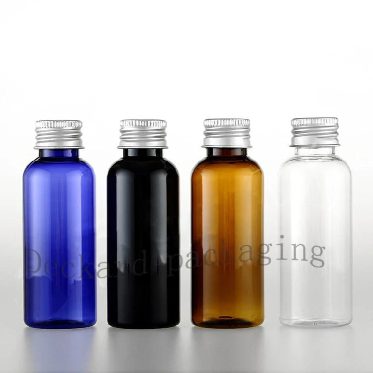 

Free shipping 50ml (40pc/lot) empty cosmetic containers with aluminum screw cap essential oil bottles Shampoo plast
