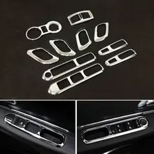 10x автомобиля внутренняя Кондиционер Vent выпускная рама наклейка Стикеры+ дверная ручка+ окна поднимите крышку отделкой Стикеры s подходит для peugeot 3008