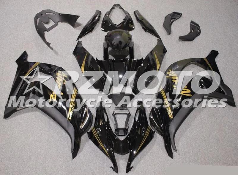 

New hot ABS motorcycle bike fairing kit Fit for kawasaki Ninja ZX-10R zx10r 10r 2016 2017 16 17 custom black golden cool