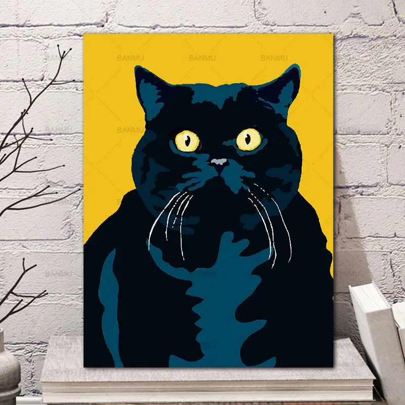 

Art prints Wall Picture cat cartoon animal Canvas Painting decor poster canvas painting Wall art on Picture home decor