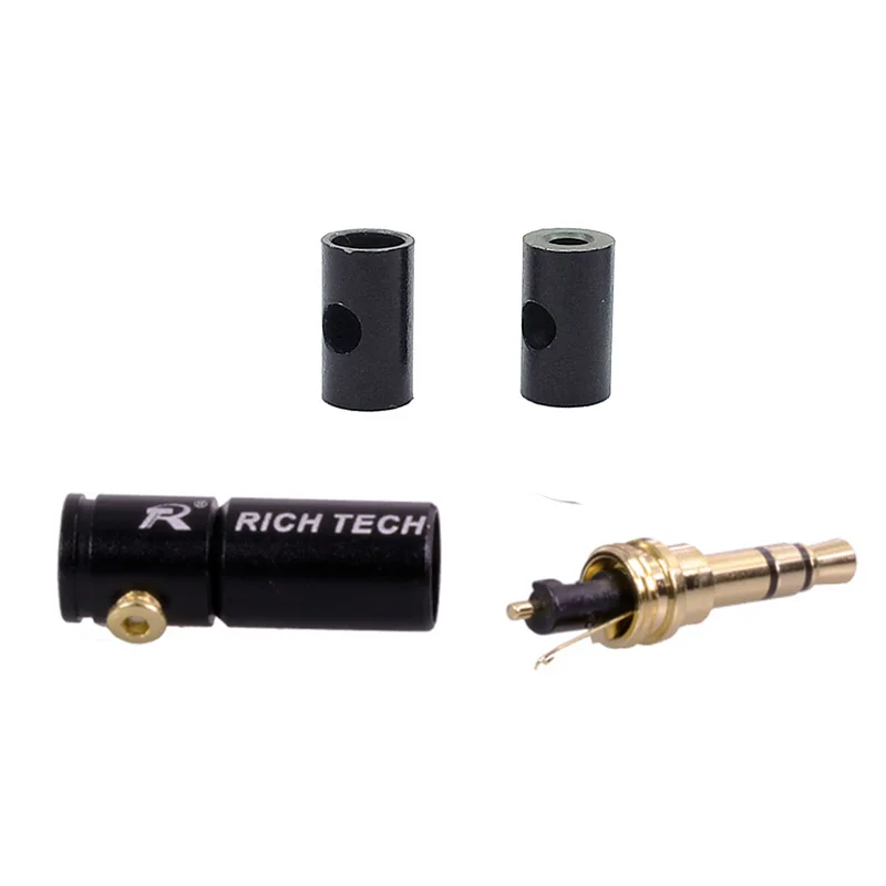 3 Poles 3.5mm Stereo Connector with Screw Lock Gold Plated Jack 3.5mm Stereo Male Plug Wire Connector Headphone Jack (5)