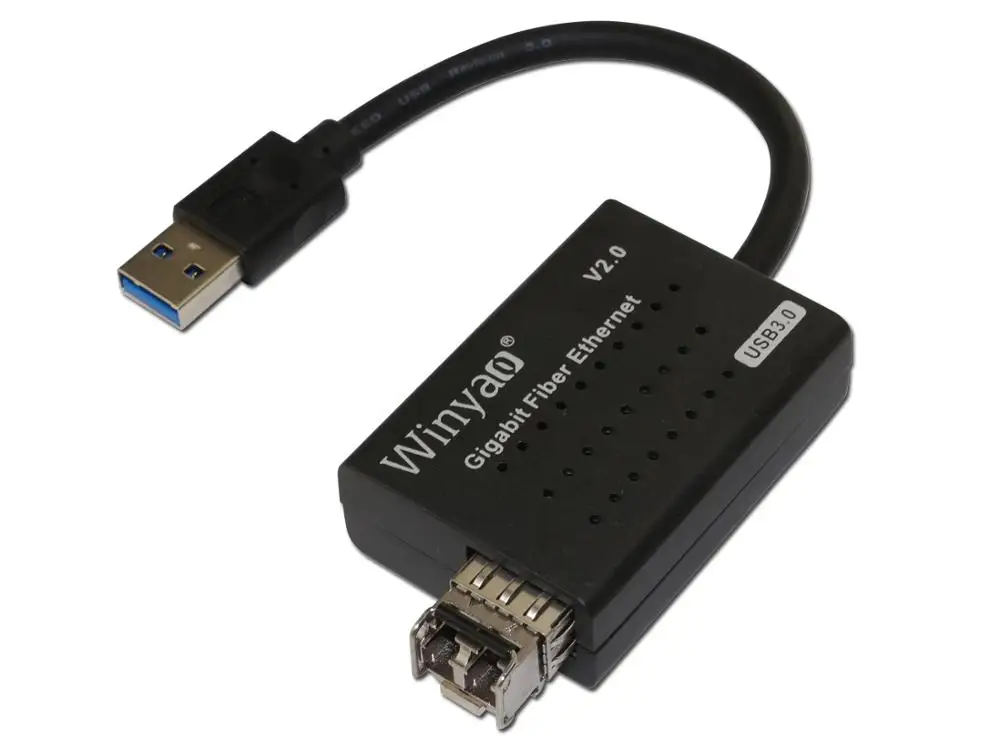 Winyao USB1000F-SX USB 3,0 гигабитный оптоволоконный Ethernet сетевой адаптер SFP NIC 1000 Мбит/с SX LC 850nm трансивер RTL8153 VLAN