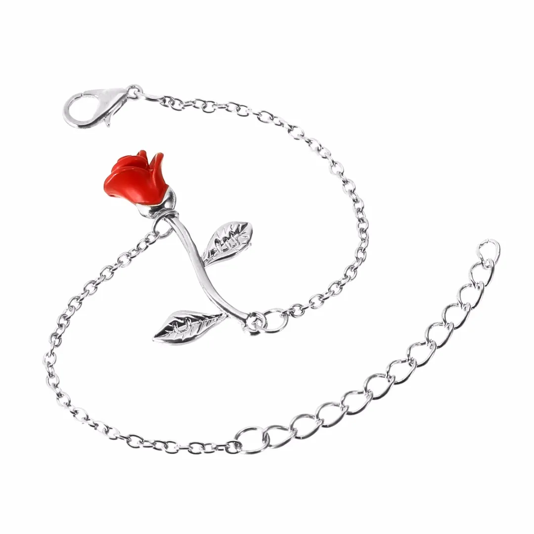 Charms Bracelet Adjustable Pulseras Mujer Fashion Rose Flower  Bracelets & Bangles For Women Wedding Jewelry Shellhard