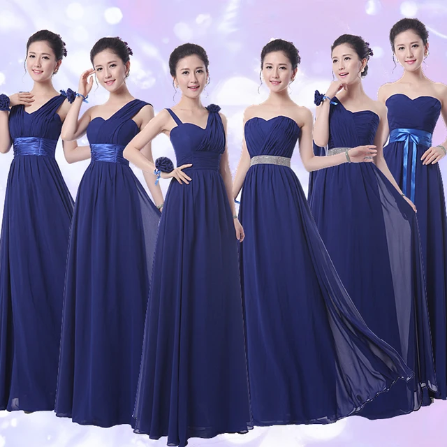 Royal Blue Chiffon Dress