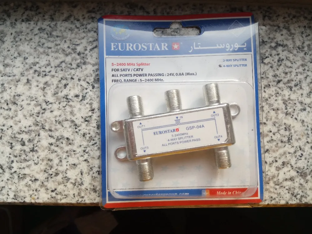 yes high definition type GSP-04A 4 ways 1 in out satellite tv splitter all ports power pass | Электроника