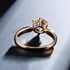 1.75ct циркониевые обручальные кольца для женщин, цвета розового золота, женские обручальные кольца с австрийскими кристаллами anel, ювелирные ... ► Фото 3/6