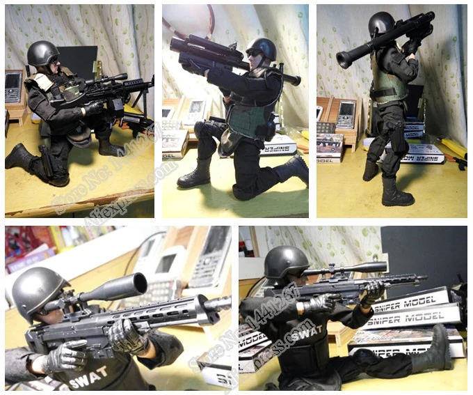 8 шт 1:6 4D ружьё модель черное оружие солдаты ракетная установка ЗРС SVD снайперская