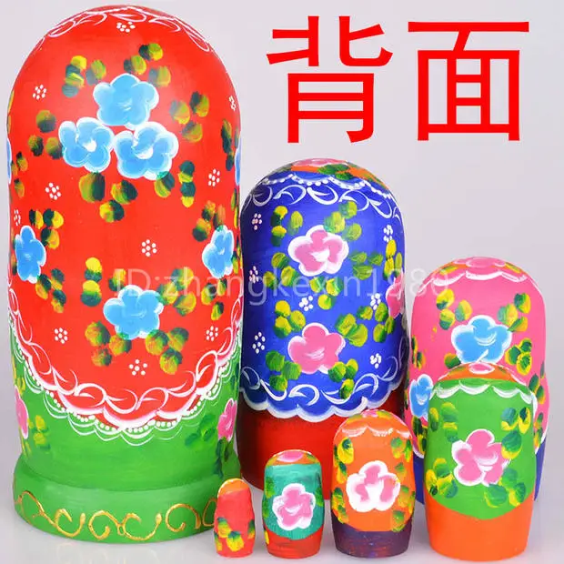 

7Pcs/set 20CM Height Wooden Russian Doll Nesting Babushka Matryoshka Dolls Children Education Toys Matryoshka Doll