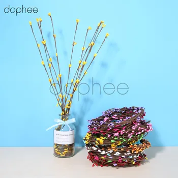 

dophee 50pcs 65cm Bud Artificial Branches Flower Iron Wire For DIY Scrapbooking Decorative Wreath Decorative Flowers
